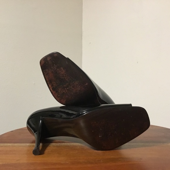 Stuart Weitzman Black Open Toe Heels Size 6M 236 - Picture 13 of 13